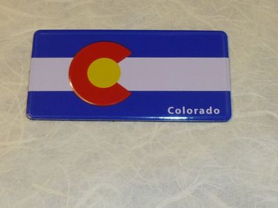 Colorado Flag Souvenir Magnet Embossed aluminum