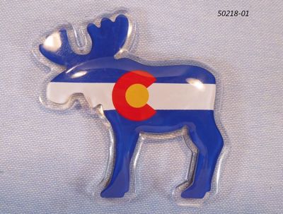 Colorado Souvenir Moose Shaped Flag magnet