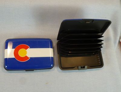 Souvenir Hard Shell Wallet (RFID Blocking) with Colorado Flag design.
