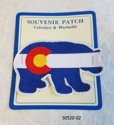 Colorado Souvenir Patch Bear Flag Design