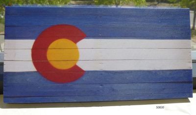 Souvenir Framed Canvas  Wall Hanging: Colorado Flag design.  